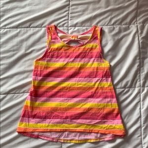 Orange Pink and Yellow Striped Children’s Tang Top